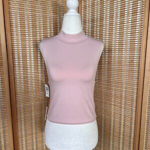 Brand new with tags Aritzia Babaton baby pink mock neck tank top